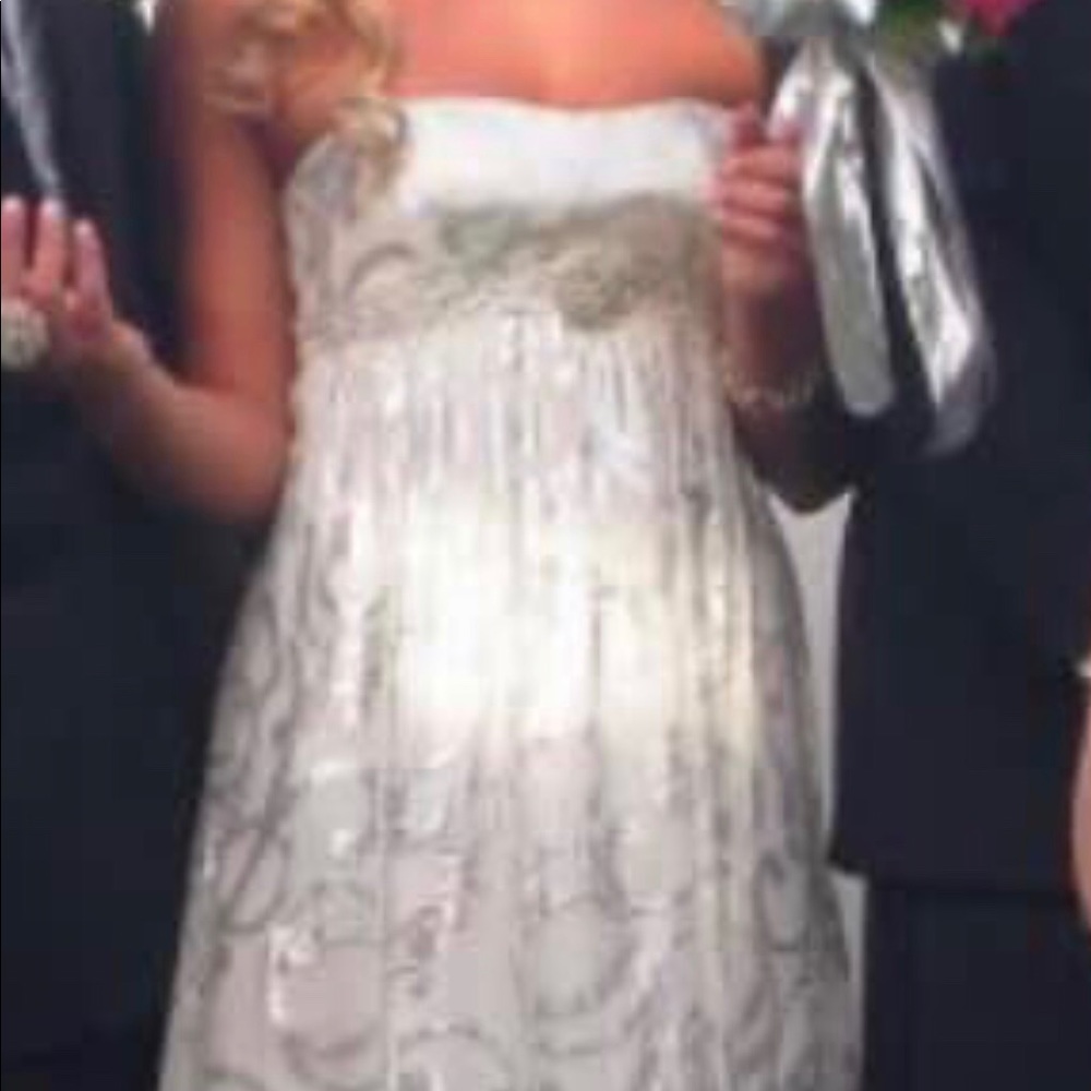 White/silver long dress!